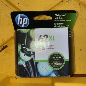 NEW Genuine HP 62XL Tri Color Printer Ink Cartridge C2P07AN Exp 3/20 - Picture 1 of 5
