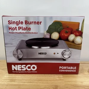 Nesco SB-01 Stainless Steel Electric Burner 1500-watt standard Silver - NIB - Picture 1 of 8