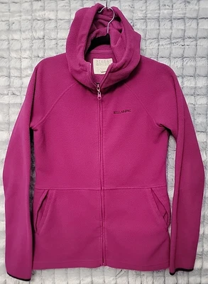 Женская флисовая спортивная куртка с капюшоном Billabong фиолетовая большая на молнии - Изображение 1 из 3