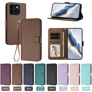 Luxury Strap Leather Wallet Phone Case For ZTE Blade A52 A55 A73 A35 A75 A53 + - Picture 1 of 55