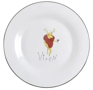 Pottery Barn Reindeer Vixen Dinner Plate 11 1/8" - Picture 1 of 2