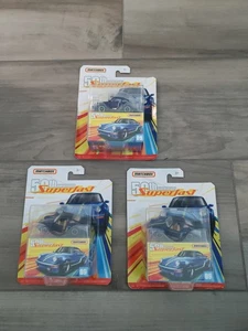 Matchbox Lot of 3 - 50th Anniversary Superfast #09 '80 Porsche 911 Turbo Blue B - Picture 1 of 15