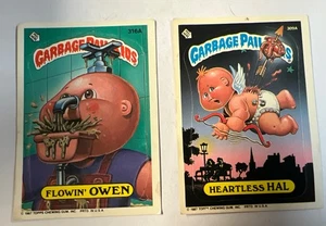 1987 Topps Gum Garbage Pail Kids Cards Stickers Glowin’ Owen Heartless Hal - Picture 1 of 2