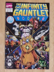 INFINITY GAUNTLET #1 1991 SHARP NM MINUS THANOS COVER PEREZ/STARLIN - Picture 1 of 3