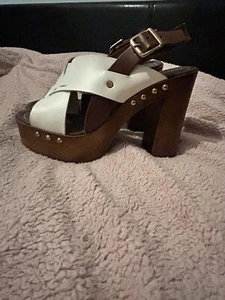 River Island Heeled Platform Sandal - Picture 1 of 4