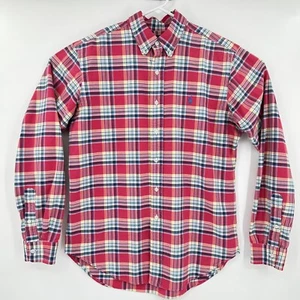 Polo Ralph Lauren Plaid Oxford Classic Fit Long Sleeve Button Down Shirts Mens M - Picture 1 of 13