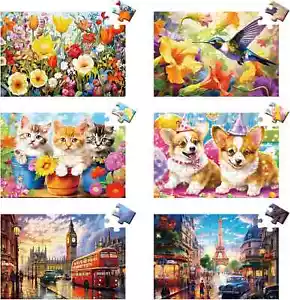 6 Packs 36 Pieces Large Puzzles for Seniors,Dementia Puzzles for Elderly Adults, - Picture 1 of 2