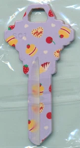 CUP CAKES AND CHERRIES PRINT KEY BLANKS SC-1 - Picture 1 of 1