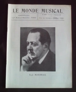 Le monde musicale - N°8-9 Septembre 1934 - Imagen 1 de 1