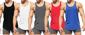 Lotto Abbigliamento Uomo Gilet Bodybuilding Palestra Gilet Gym Stringer Vest Racer Back Gym - Foto 1 di 17