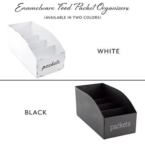 Farmhouse Food Packet Organizer 2pk Pantry Divided Bins for Mixes and Packets - Picture 1 of 23