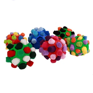 Pet Snuffle Toy Sniffing Treat Puzzle Feeder Toy Dog Foraging Nose Training Ball - Picture 1 of 38