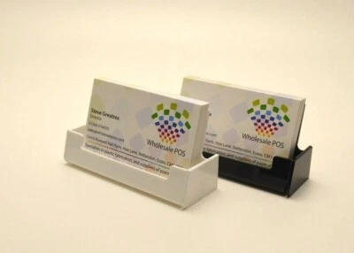Business Card Holders White & Black Retail Reception Garage Counter Dispenser - Image 1 of 4