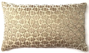 Anke Drechsel Cushion NINA Silver Embroidered Silk Velvet Pillow Kissen Silber - Bild 1 von 14