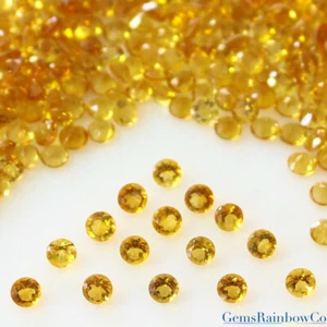 Natural Citrine Round Shape Faceted 2 mm to 5 mm Loose gemstone AA Quality - Picture 1 of 8