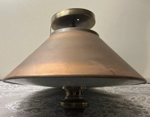Moe Light Copper Brass Glass Pendant Light Circa 1955 Thomas Industries Inc - Picture 1 of 14