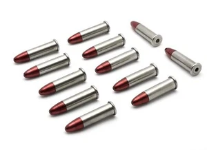 Steelworx 22 LR Steel Snap Caps Dummy Rounds 12RedTip - Picture 1 of 2