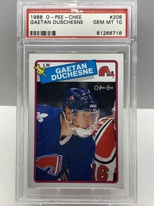 1988 O PEE CHEE GAETAN DUSCHESNE #208 RC PSA 10 GEM MT *POP 10 - Picture 1 of 2