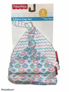 Fisher Price 2 Piece Cap Set One Size Future Mermaid Baby Infant Newborn Hat New - Picture 1 of 2