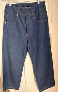 Pantaloni jeans SOFIE D'HOORE denim US29,5" EU34 vita alta vestibilità rilassata bottoni mosca nuovi senza etichette - Foto 1 di 11