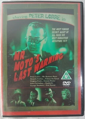 Mr. Moto's Last Warning DVD Black And White Peter Lorre John P Marquand OOP - Image 1 of 3