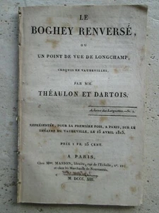 LE BOGHEY RENVERSE ou un point de vue de Longchamp, 1813. - Imagen 1 de 5