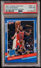 2021 Panini Instant Donruss Ayo Dosunmu Rated Rookie RC Retro #31 Bulls PSA 10