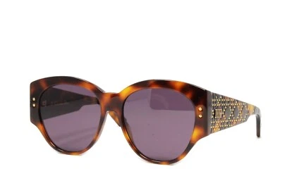 Christian Dior Sunglasses Women's Round LadyDiorStuds2 086 Dark Havana 56mm NEW - Image 1 of 4