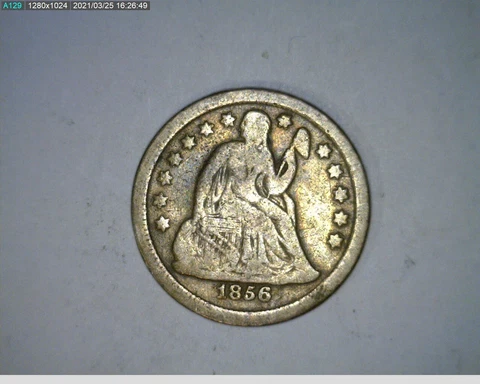 1856 seated dime (65-342 3m3) Cover