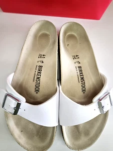 BIRKENSTOCK - GRÖßE UK 7,5 EU 41 US 10 - WEISS BIRKO - FLOR MADRID - SANDALE - SCHMALERE PASSFORM - Bild 1 von 7