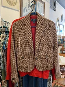 Chaqueta Blazer American Eagle Vintage Pata de Gallo Preppy Talla XS - Imagen 1 de 3