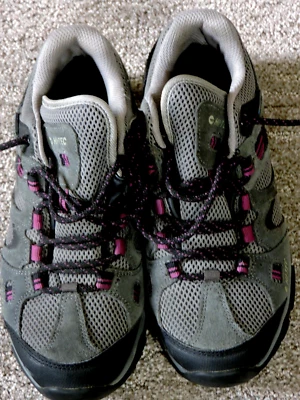 Hi-Tec Apex Low Waterproof H-24128 Womens Gray Suede/Mesh Hiking Boot/shoe SZ 7M - Image 1 of 4