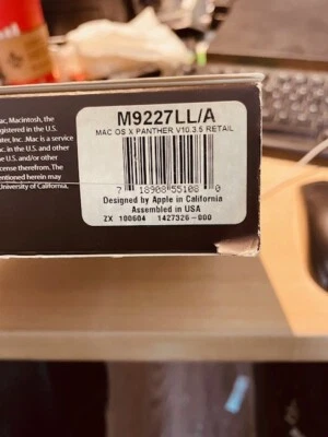 Apple Mac OS X 10.3 Panther Big Retail Box Complete 4 Discs Manuals M9227LL/A - Image 1 of 2