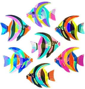 Prismatic FISH, TROPICAL FISH Sandylion Stickers - 1 square ~VINTAGE~ - Picture 1 of 1
