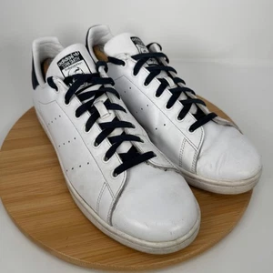 Adidas Stan Smith Men's White Navy Leather Low Top Sneakers Size 13 - Picture 1 of 12