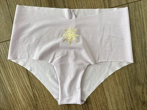 Victoria's Secret Panties Cheeky Panty Lilac Purple Gold Stars VS Logo Small S - Picture 1 of 6