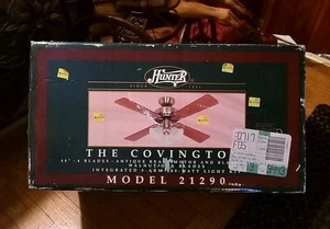 Vtg Hunter Fan The Covington Model # 21290 44 Inch 4 Blades Ceiling Fan w/ Light - Picture 1 of 8