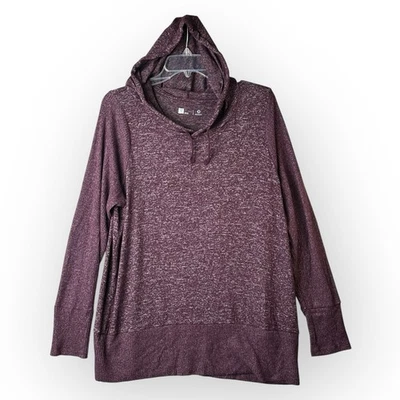 Xersion Lightweight Hoodie Women’s Size Large Burgundy Activewear Cozycore L - Image 1 of 4