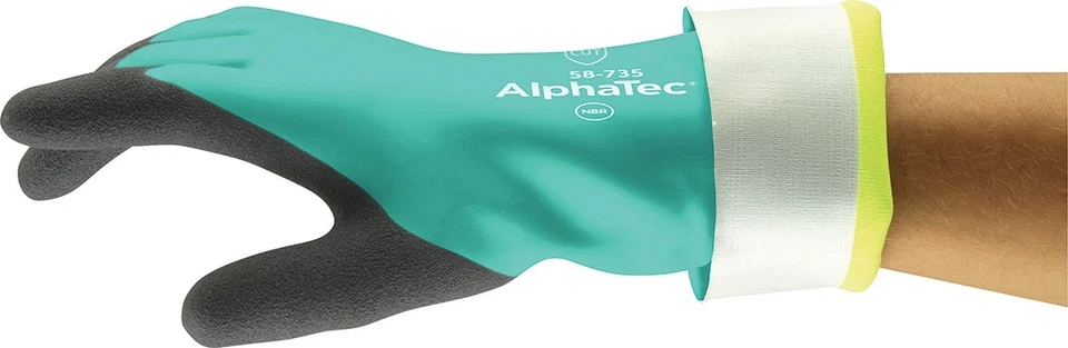 ANSELL GMBH Chemikalienhandschuhe AlphaTec 58-735 EN 388, EN 374 PSA-Kategorie III ANSELL