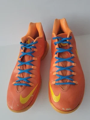 Nike KD 5 Elite Team Orange US Size 10.5 Blue Shoe Laces 585386-800 - Image 1 of 4
