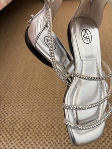 ASH Silver Flat Sandals Size 39 Brand New - Picture 1 of 24
