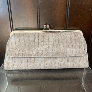 Damen Clutch Kiss Lock Geldbörse 12 Kreditkarten Organizer Markenlos Münzbörse - Bild 1 von 24