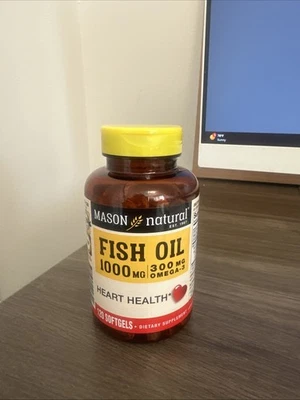 Aceite de pescado natural Mason 1000 mg (300 mg Omega-3) Foto 1 de 4