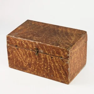 Antique American Vinegar Grain Hand Painted Box Handmade Folk Art Documents - Picture 1 of 22