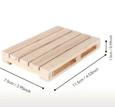 Миниатюрный деревянный транспортный поддон для диорамы декораций моделей кукольных домиков - Изображение 1 из 4