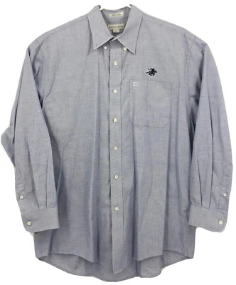 Cutter Buck Winchester Rifles Blue Micro Check Long Sleeve Dress Shirt Size L  - Image 1 of 4