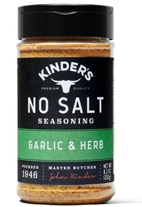 Kinder's NO SALT Seasoning Garlic & Herb Blend (8.2 Oz.) JUN 2025 - Picture 1 of 3