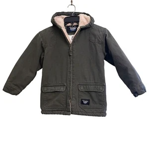 Walls Blizzard Pruf Youth Coat S Green Canvas Fleece Lined Chore Barn Jacket - Picture 1 of 10