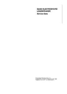 Service Manual-Anleitung für Quad ESL 57 - Bild 1 von 1