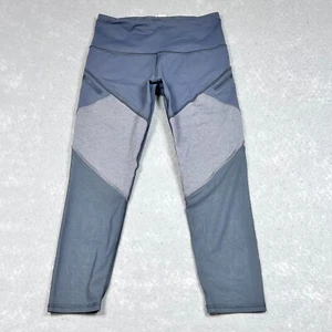 Lululemon Ivivva Leggings Girls Size 14 Gray Mesh Leggings w/ Zippers - Picture 1 of 15